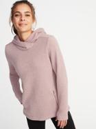 Old Navy Womens Sweater-fleece Pullover Hoodie For Women Plum Tonic Size M