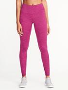 Old Navy Womens High-rise Space-dye Compression Leggings For Women Ruby Pink Size L