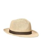 Old Navy Contrast Trim Fedora For Men - Light Brown