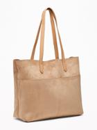 Old Navy Womens Sueded East-west Tote For Women Caramel Size One Size