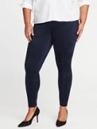 Old Navy Womens Mid-rise Plus-size Sueded Stevie Pants In The Navy Size 2x