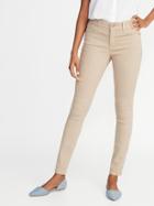 Old Navy Womens Mid-rise Pop-color Rockstar Super Skinny Jeans For Women Light Khaki Size 4