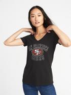 Old Navy Womens Nfl Team Graphic V-neck Tee For Women 49ers Size L