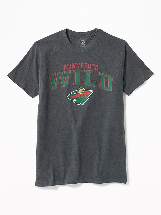 Old Navy Mens Nhl Team Crew-neck Tee For Men Minnesota Wild Size Xl