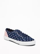 Old Navy Womens Canvas Sneakers For Women Americana Size 9