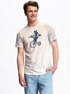 Old Navy Graphic Tee For Men - Heather Oatmeal