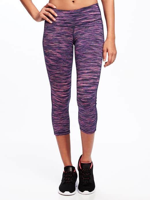 Old Navy Go Dry Space Dye Compression Crops For Women - Absolute Pink Neon