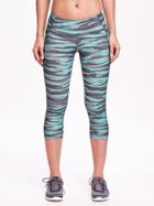 Old Navy Go Dry Cool Compression Crops For Women 20 - Teal Camo