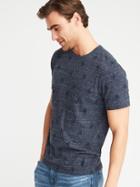 Soft-washed Slub-knit Palm Tree-print Tee For Men