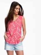 Old Navy Sheer Back Swing Tank For Women - Pink Print