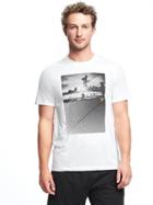 Old Navy Go Dry Eco Graphic Tee For Men - Bright White