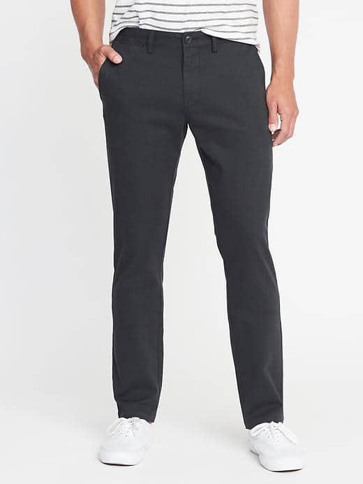Old Navy Slim Ultimate Built In Flex Khakis For Men - Midnight Oil