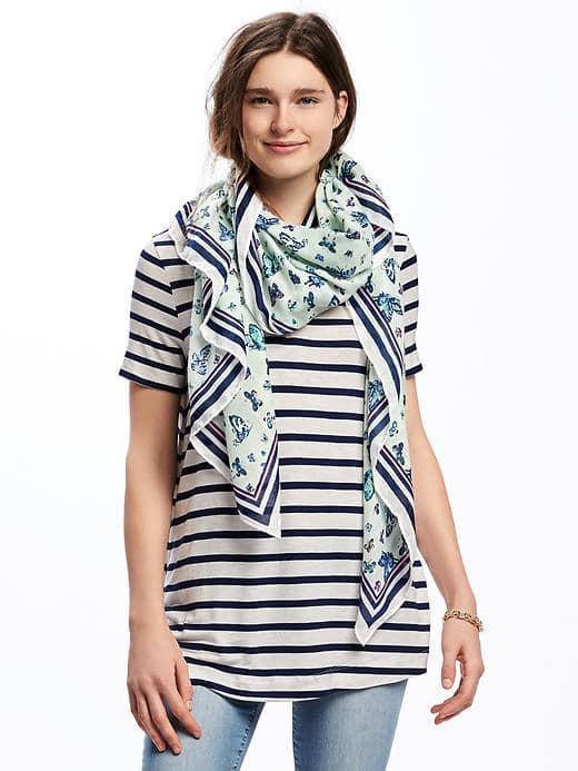 Old Navy Printed Linear Scarf - Butterflies