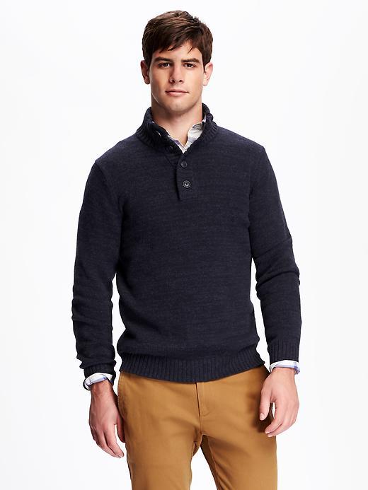 Old Navy Mock Neck Pullover For Men - Singing The Blues