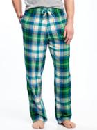 Old Navy Plaid Flannel Sleep Pants For Men - Blue/green Plaid