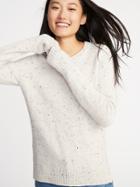 Old Navy Womens Cozy Crew-neck Sweater For Women Oatmeal Size S