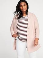Old Navy Womens French-terry Plus-size Everyday Coat Pink Size 4x