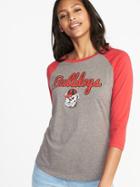 Old Navy Womens Ncaa Georgia Bulldogs Raglan Tee For Women Georgia Bulldogs Size M