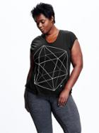 Old Navy Semi Fitted Muscle Tee Size 1x Plus - Black