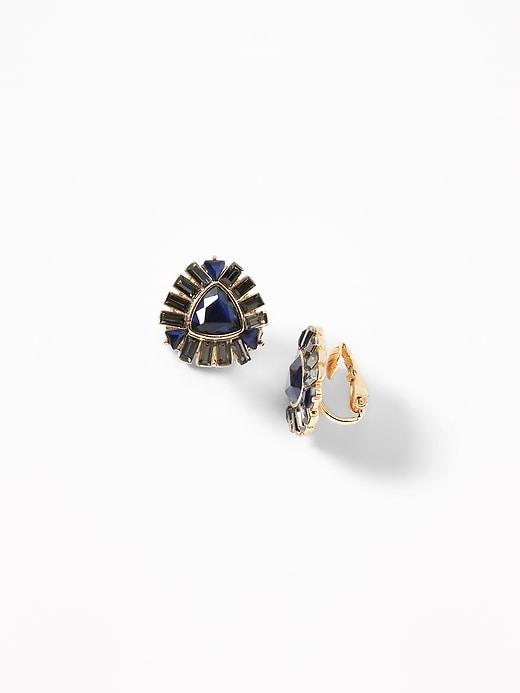 Old Navy  Crystal-stone Stud Earrings For Women Gold Size One Size