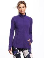 Old Navy Go Dry Cool Compression Jacket For Women - Purple Rain