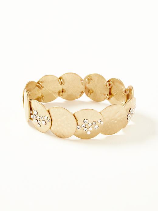 Old Navy Scalloped Stretch Bracelet For Women - Antique Gold