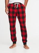 Old Navy Mens Printed Flannel Joggers For Men Red Buffalo Plaid Size Xxxl