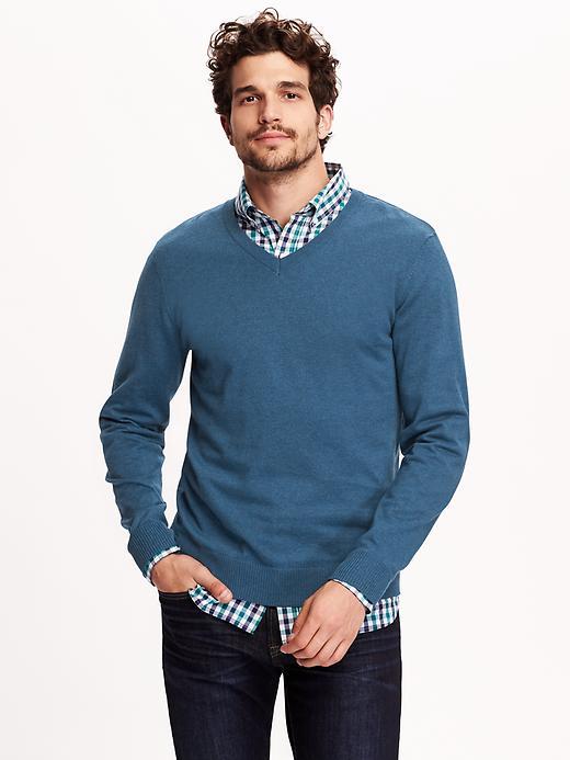 Old Navy Mens Solid V Neck Sweaters Size Xxl Big - Dark Teal