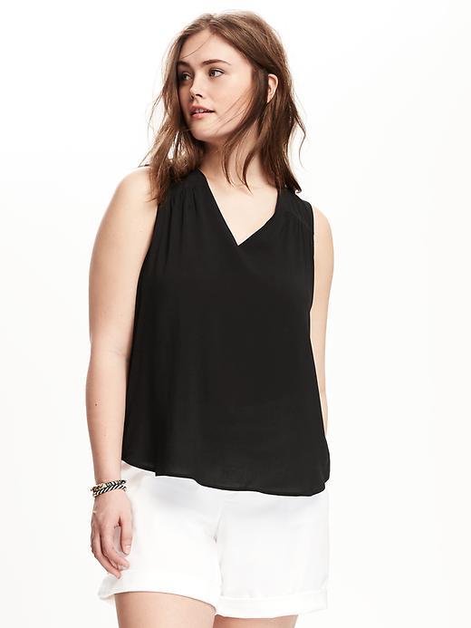 Old Navy Soft V Neck Sleeveless Plus - Black