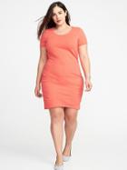Old Navy Womens Plus-size Scoop-neck Bodycon Dress Briquette Size 4x