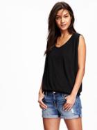 Old Navy Cocoon Muscle Tank For Women - Black