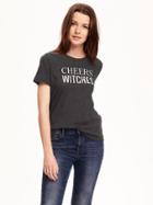 Old Navy Relaxed Halloween Graphic Tee For Women - Charcoal