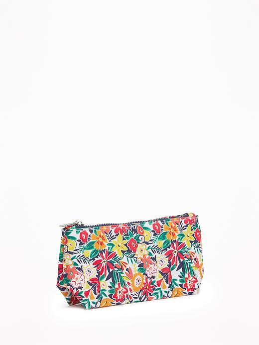 Old Navy Floral Print Cosmetic Bag - Coral Ditsy Floral