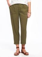 Old Navy Mid Rise Soft Utility Cropped Pants 25 - Prairie Foliage