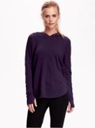 Old Navy Long Sleeve Drop Shoulder Hoodie Size L - Purple Drama