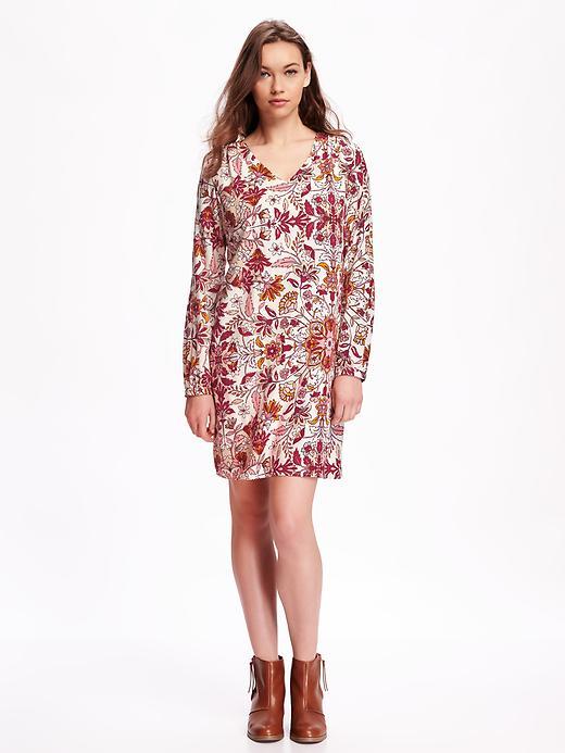 Old Navy V Neck Shift Dress For Women - White