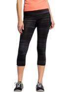 Old Navy Womens Active Printed Compression Capris 20&quot; - Black Jack