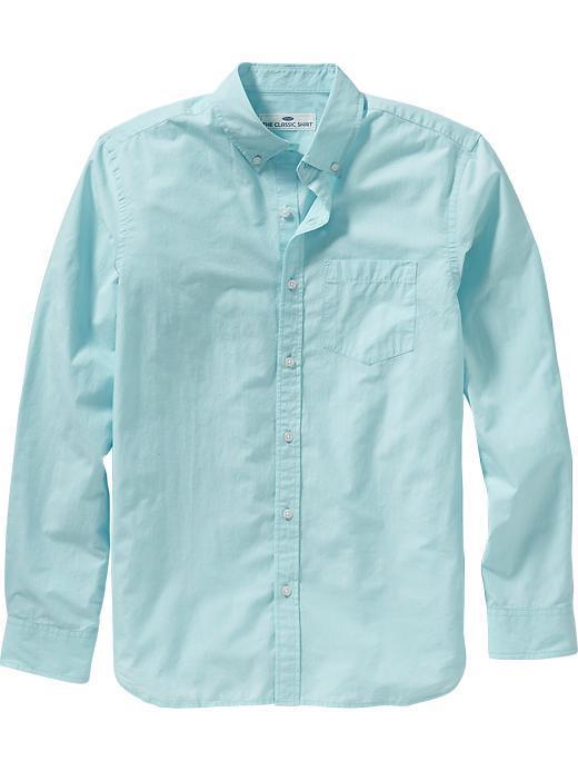 Old Navy Mens Classic Regular Fit Shirts Size Xxl Big - Pool Paint Solid