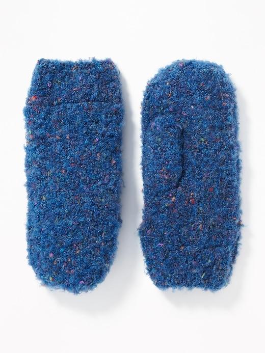 Old Navy Womens Boucl Mittens For Women Cobalt Size One Size