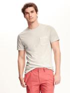 Old Navy Garment Dyed Pocket Tee For Men - Plaster