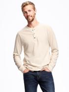 Old Navy Henley Sweatshirt For Men - Oatmeal