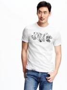 Old Navy Graphic Crew Neck Tee For Men - Bright White 2