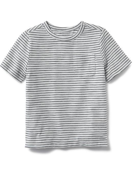 Old Navy Slub Knit Pocket Tee - Blue/white Stripe