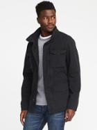 Old Navy Mens Garment-dyed Built-in-flex Twill Jacket For Men Washed Black Size Xxl