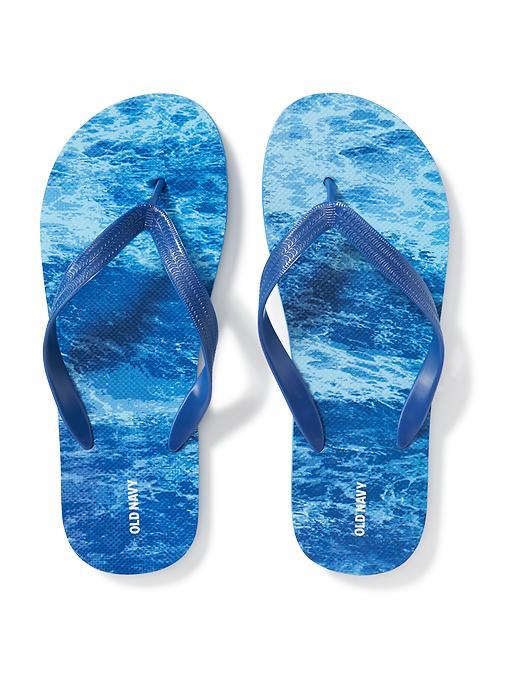 Old Navy Patterned Flip Flops For Men - Wave