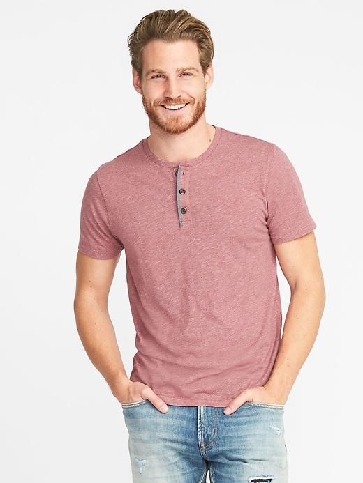 Old Navy Mens Soft-washed Slub-knit Henley For Men Mauve On Down Size Xxxl