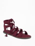 Old Navy Womens Lace-up Gladiator Sandals For Women Oxblood Size 8