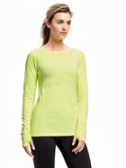 Old Navy Go Dry Seamless Performance Top For Women - Bright Lights Neo Poly