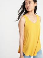 Old Navy Womens Luxe Swing Tank For Women Yellow Mustard Size L