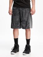 Old Navy Go Dry Printed Basketball Shorts For Men 12 - Graphite